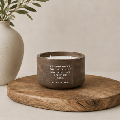 Fruity Harvest Fiesta - Jeremiah 17:7 Scripture Candle (12oz)