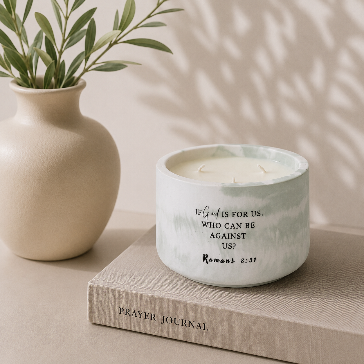 The Hidden Garden - Romans 8:31 Scripture Candle (12oz)