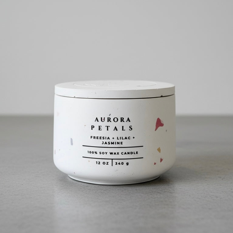 Aurora Petals - Psalm 46:1 Scripture Candle (12oz)