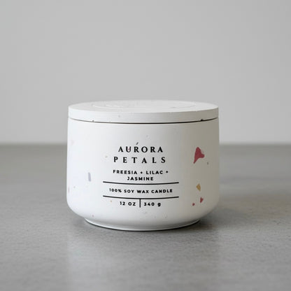 Aurora Petals - Psalm 46:1 Scripture Candle (12oz)