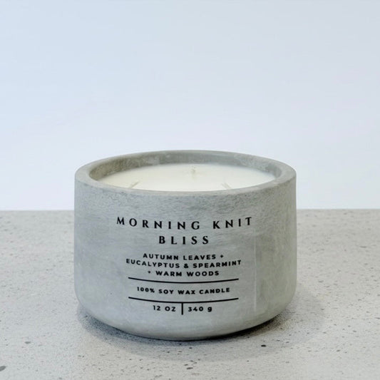 Morning Knit Bliss - Pray Scripture Candle (12oz)