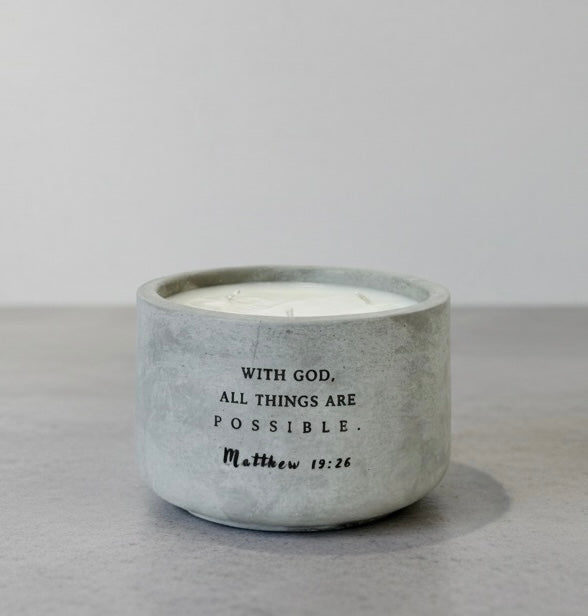 Sacred Sweetness - Matthew 19:26 Scripture Candle (12oz)