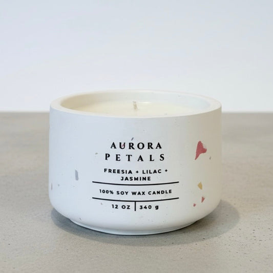 Aurora Petals - Psalm 46:1 Scripture Candle (12oz)